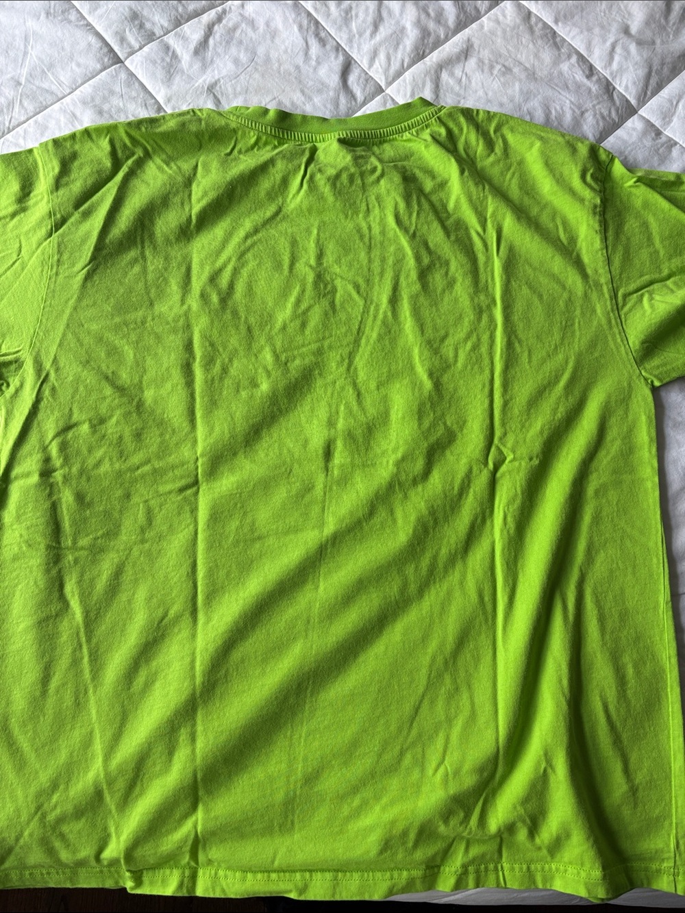 Men’s Eric Emanuel neon green tee size xl - Picture 5 of 6